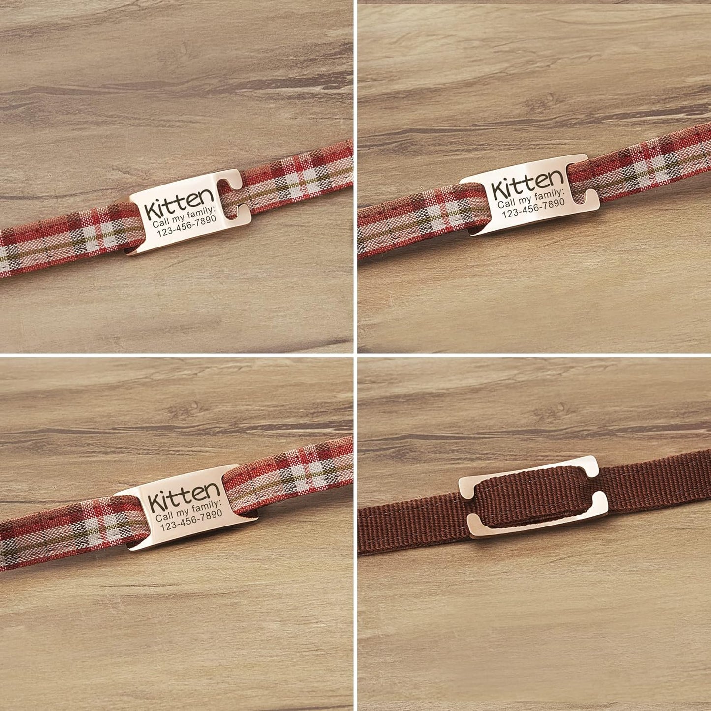 Placa Rectangular Abierta para Collar