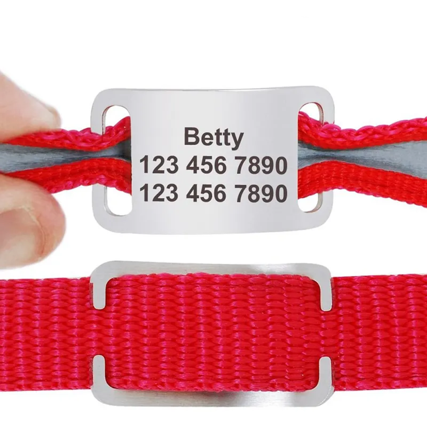 Placa Rectangular Abierta para Collar