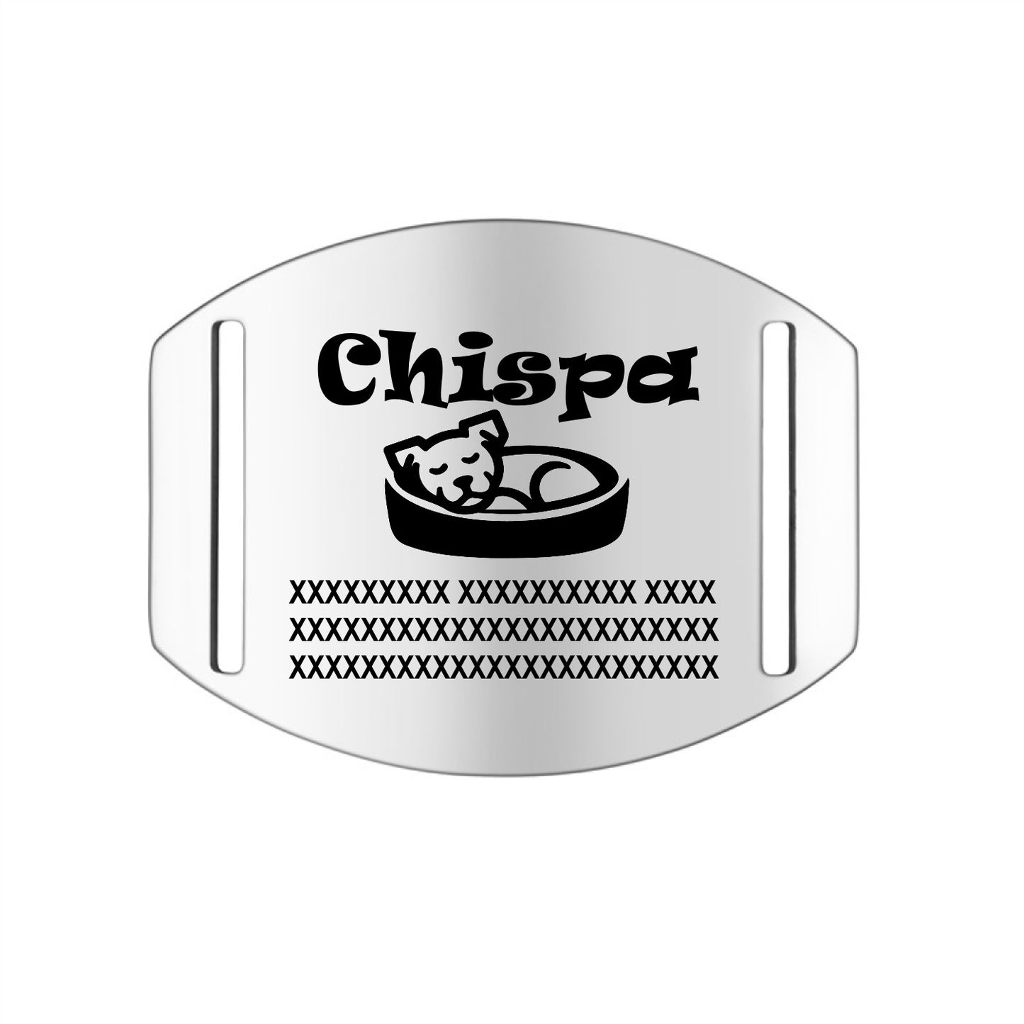 Placa Ovalada Cerrada para Collar