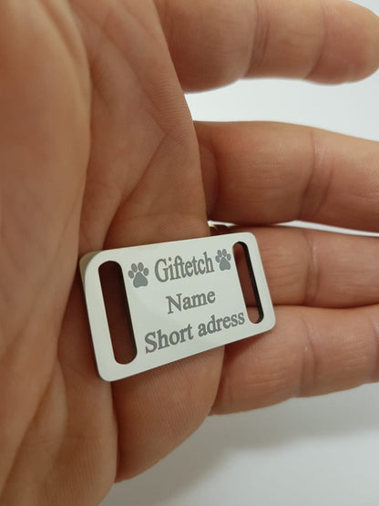 Placa Rectangular Cerrada para Collar