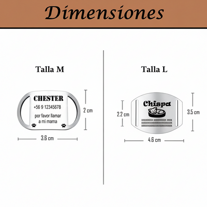 Placa Ovalada Cerrada para Collar