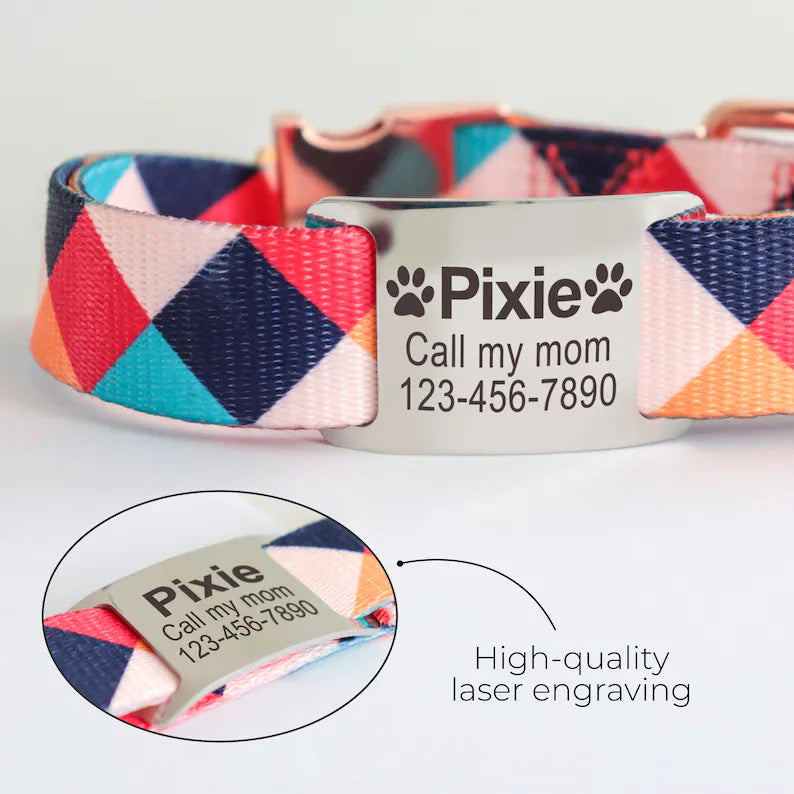 Placa Rectangular Cerrada para Collar